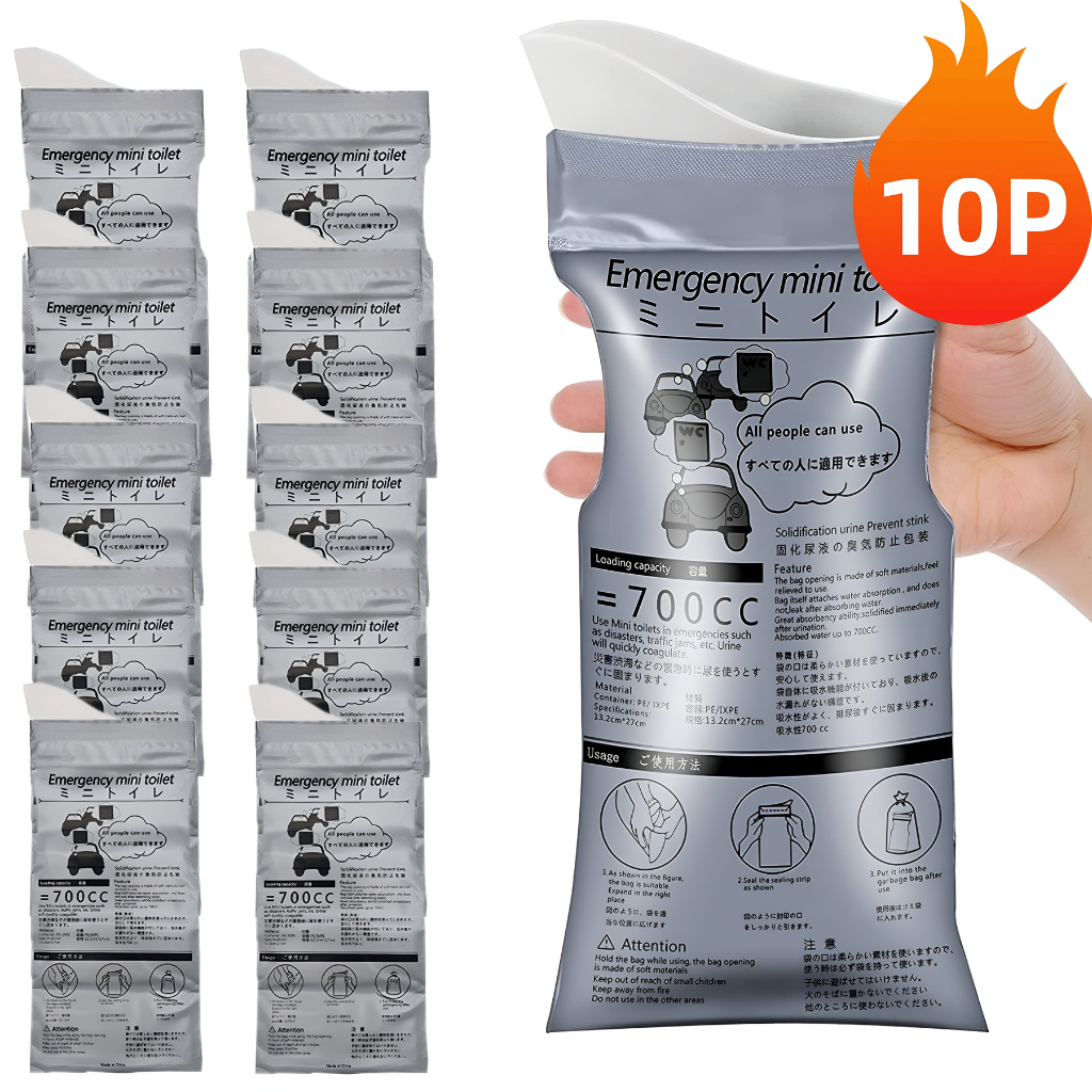 Tragbare Notfall-Mini-Toilette – Auslaufsicher & Geruchsfrei