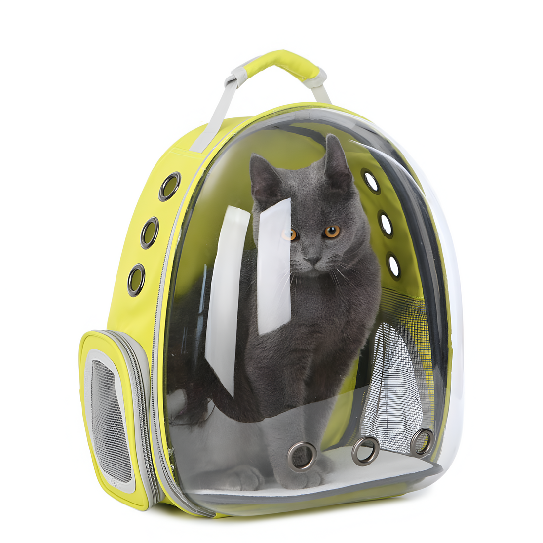 Transparenter Raumkapsel-Haustier-Rucksack – Atmungsaktiv & robust für Katzen und kleine Hunde - Katzentasche